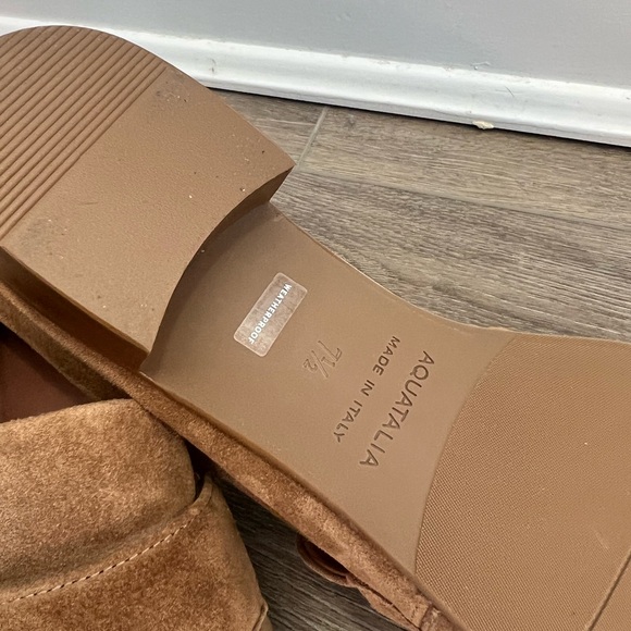 New Aquatalia sude Shivani Camel Loafers Size US 7.5 With Box - Picture 6 of 6